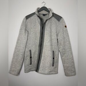 Men's Gray Luhta Fleece Knit Jacket
